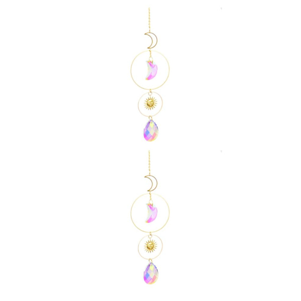 1/2/3/5 Crystal Balkong Fönsterhängande Dekor Vägg Rainbow Maker Model 3 40cm 2Set