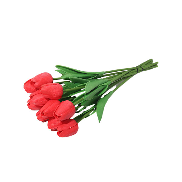 1/2/3 10påse Simulerade tulpaner Ljusa och charmiga blommor för red 1 Pc