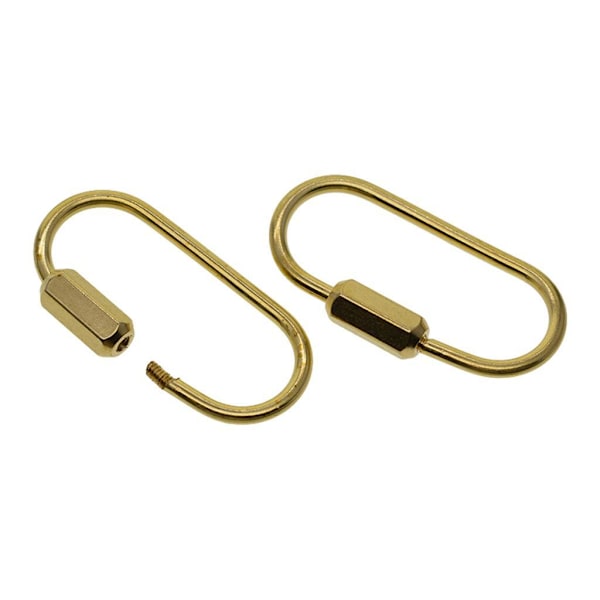 1/2/3 2/6 stycke mässing skruvlås Nyckelring Ring Creative Craft Bronze 2 Pcs 1Set
