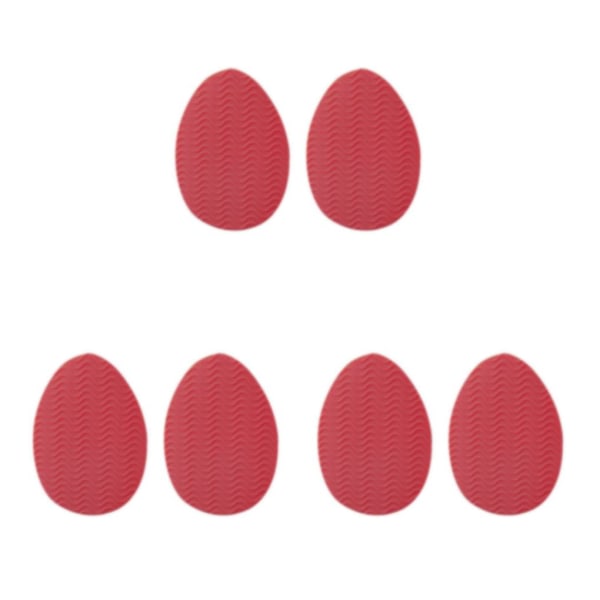 1/2/3/5 Non För Slip Shoe Pads Självhäftande gummi för hög Round Head Red 3Set