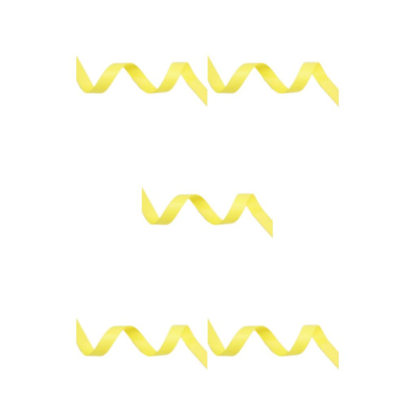 1/2/3/5 Fashionabla satinband för sömnad och hantverk - lätt att yellow 645 6mm 5PCS