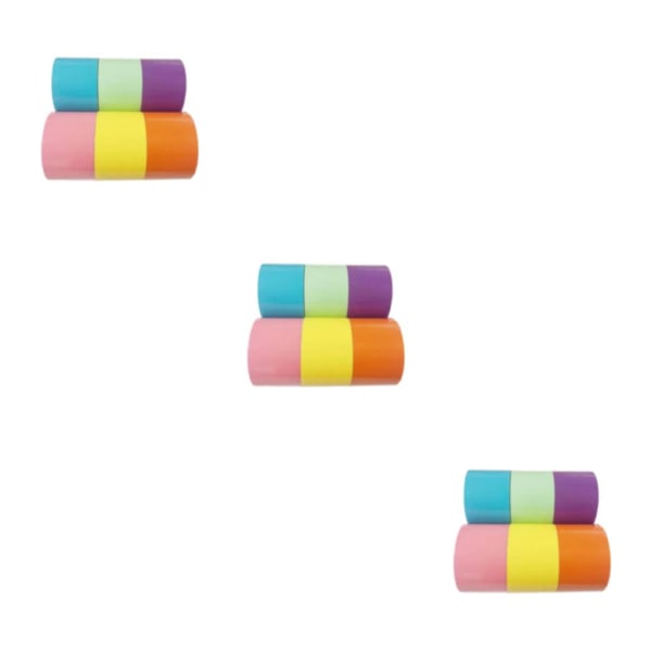 1/3 6st Rolig Sticky Ball Rulltejp Färgglad Dekorativ för 6cm 3PCS