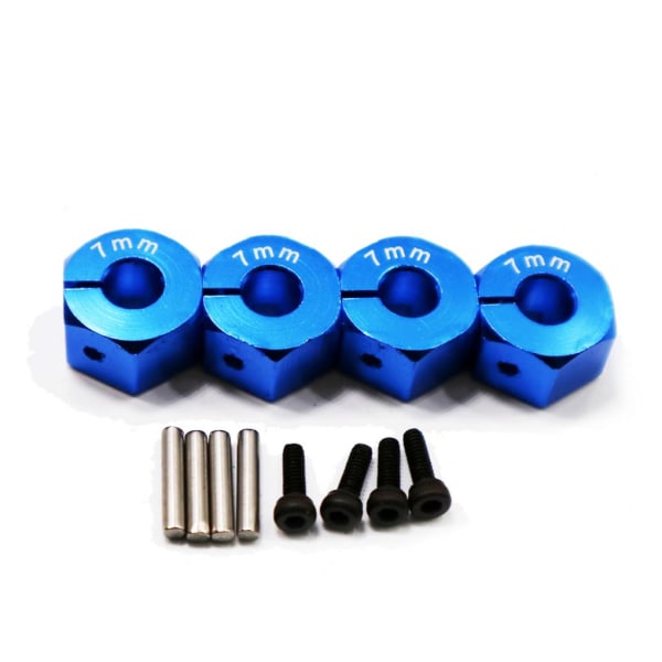 RCGOFOLLOW 2st Mässing Stark Hjul Hexmontering För 1/18 Adapter Dark Blue