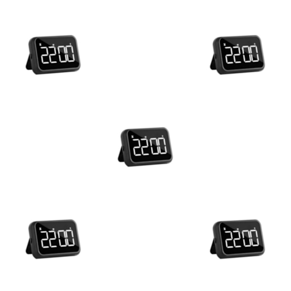 1/2/3/5 ABS Justerbar Volym Väckarklocka Med Radio - LED Stor black alarmFY502 5PCS