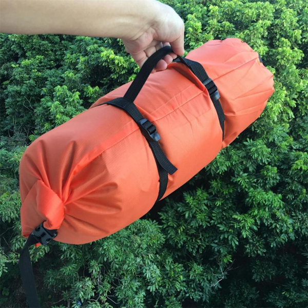 1/2 tältkompression förvaringsväska Duffelväska för camping utomhus Orange 31 x 70 cm 1 Pc