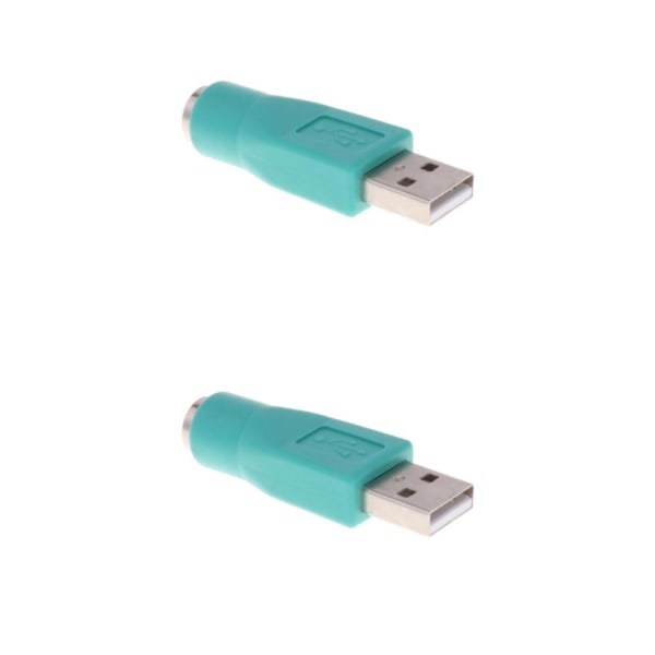 2/3/5 utbyte USB hane till PS/2 hona omvandlare växlare Teal 2Set