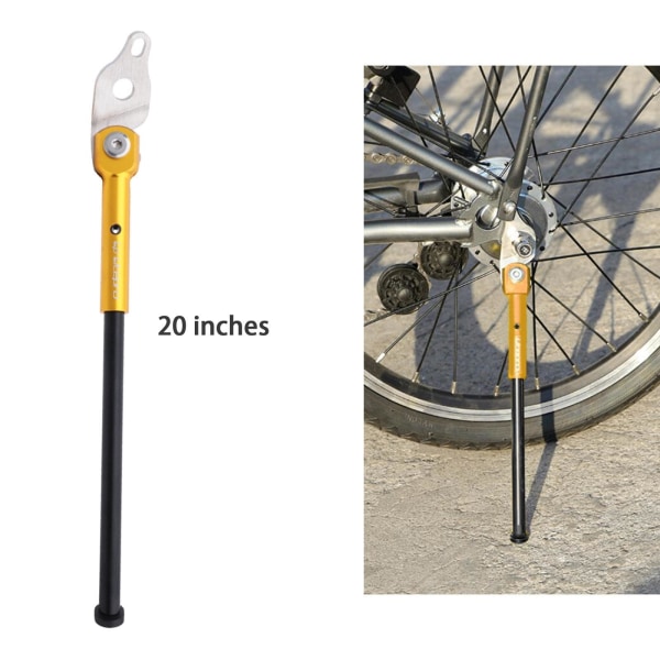 1/2/3 Alloy Folding Bike Kickstand För Bicycle Support Kick Gold 20 inch 1 Pc