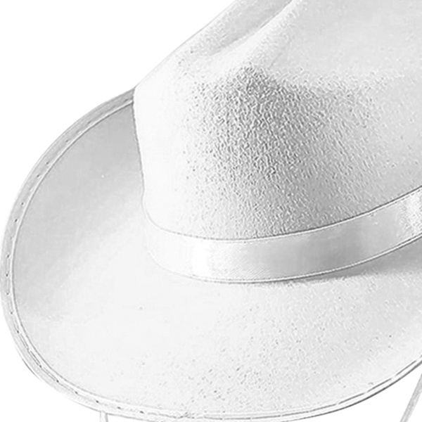 1/2/3 cowboyhatt För mångsidig hatt med bred brättning Formbart hattband white 1 Pc