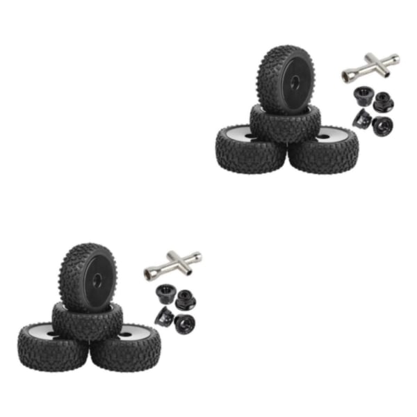 1/2/3 Fram Bak Buggy Däck 1:10 Bildelar Tillbehör DIY Black 2Set