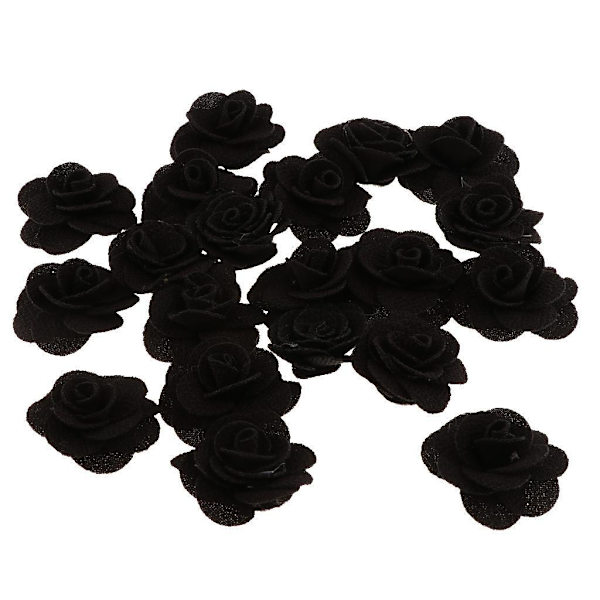 1/3/5 20 stycken Silk Rose Flower Head Bud DIY Craft Bröllop Black 4cm 1Set