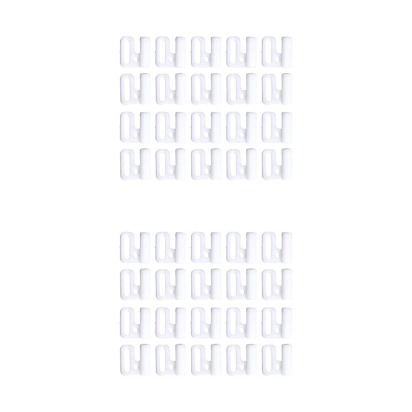 1/2/3/5 Plast BH Strap Juster Spänne Vackert utförande white 14mm 2Set
