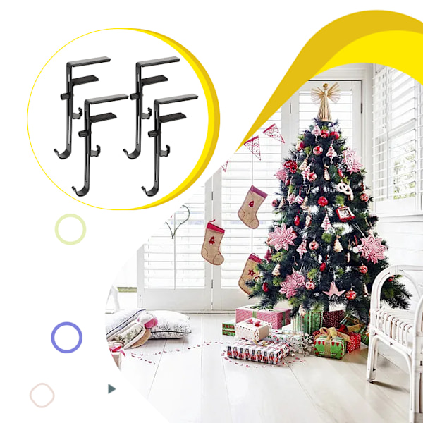 1/2/5 4st/ set Snygg julstrumpahållare för dörrkarm 1Set