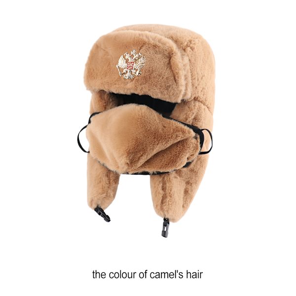 1/2 polyester rysk hatt varm och förbli snygg män S vinter light tan 1Set