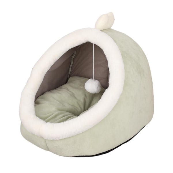 1/2/3/5 Mysig plysch kattsäng Varm bo hundkoja Kennel liggunderlag Light Green S 1 Pc