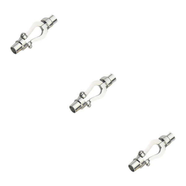 1/3/5 armbandsanslutningsspänne för utbyte av DIY-bearbetning Silver Inner hole 0.52cm 3Set