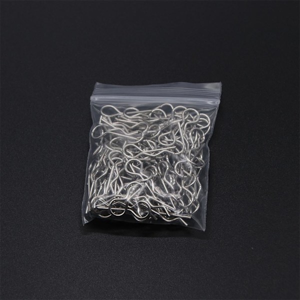 1/2/3/5 RC Body Shell Clips R Shape för 1/10 RC racingbil silver length 24mm 1Set