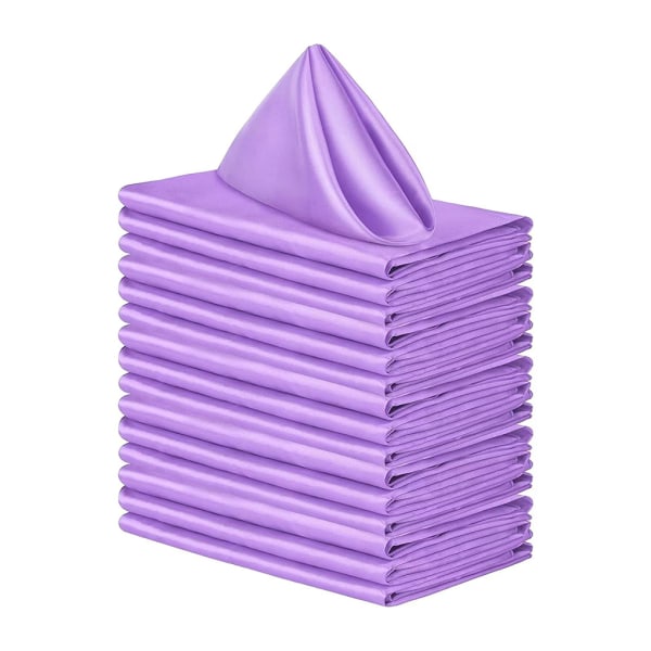 20pack/lot Mjuk och bekväm fyrkantig bordsservett gjord av violet
