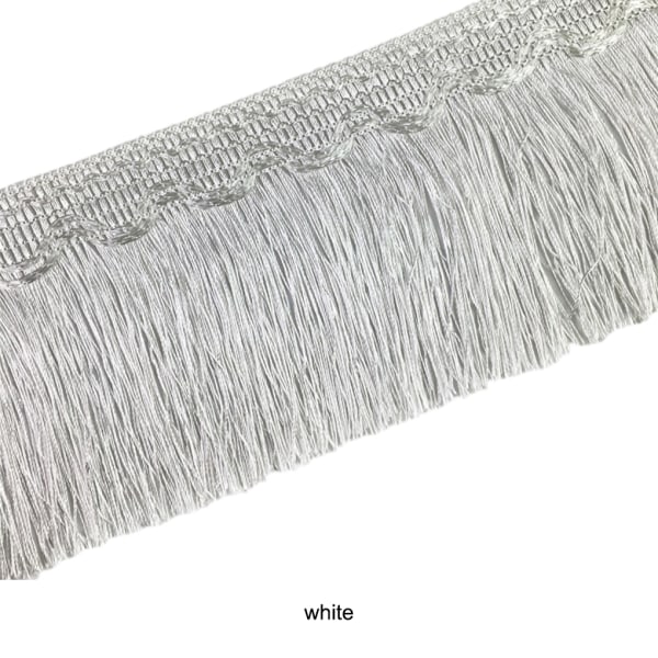 Polyester Eleganta fransar för tofs för sömnad och sömnad white 3