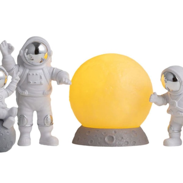 1/2/3/5 4st Astronautfigurer Set Heminredning Söt Sstronaut Silver Yellow 1Set