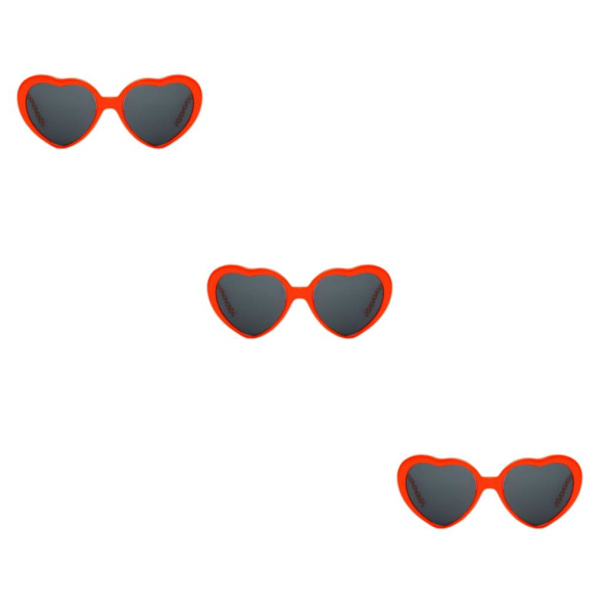 1/2/3/5 Effektglasögon Light at Night Beautiful Love Heart Red 14x6x13cm 3Set