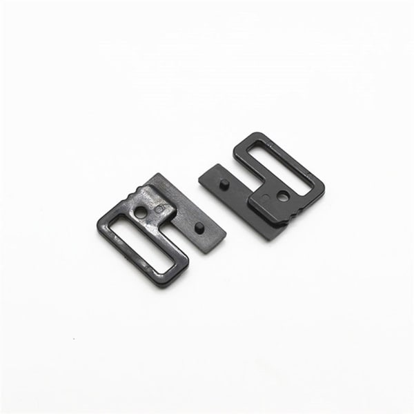 1/2/3/5 Plast BH Strap Juster Spänne Vackert utförande black 20mm 2Set