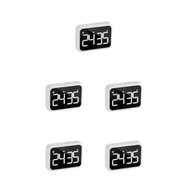 1/2/3/5 ABS Justerbar Volym Väckarklocka Med Radio - LED Stor White 501 5PCS