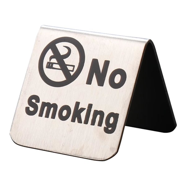 1/2/3/5 No Sign i rostfritt stål, bordsskiva Silver No Smoking 1Set