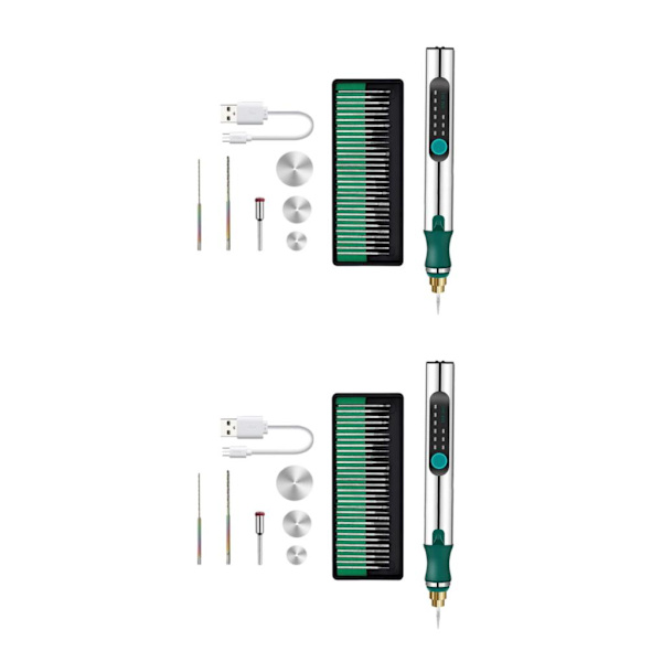 1/2/3/5 Metallsmyckengravering Pen Kit sladdlös mikrogravör 2PCS