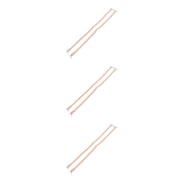 2/3/5 Dam Non-För slip BH-remmar Justerbar ersättning Beige 3Set