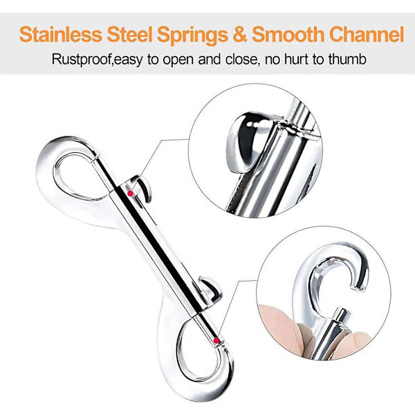 1/3/5 Silver Extended Traction Zinklegering Dubbelhuvud Krok För 5PCS