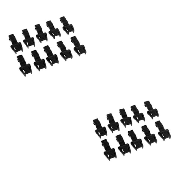 1/2/3/5 10 Styck Plast För Dragkedja Avdragare Ändlås Dragkedja Drag Black 3.5x1.7cm 2Set