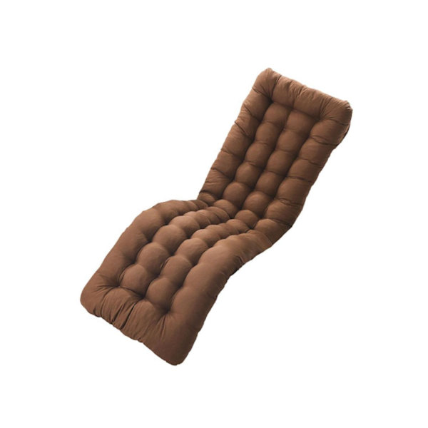 Bekväm polyester trädgårdsfåtöljskudde förtjockad matta Coffee 48*155*8cm