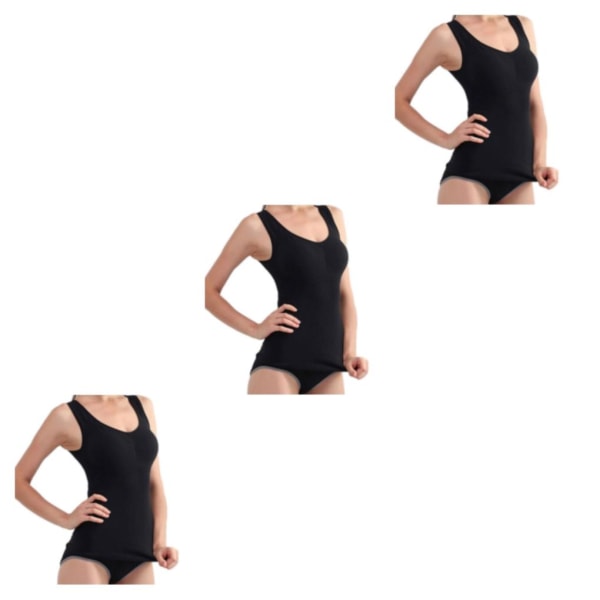 1/2/3 Damväst Fitness Bröststöd Toppar Andas Black S 3PCS