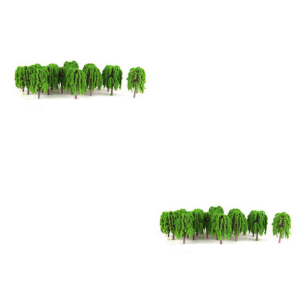 1/2/3 25 st Landskap Landskap Tåg Modell Willow Trees Skala 2PCS