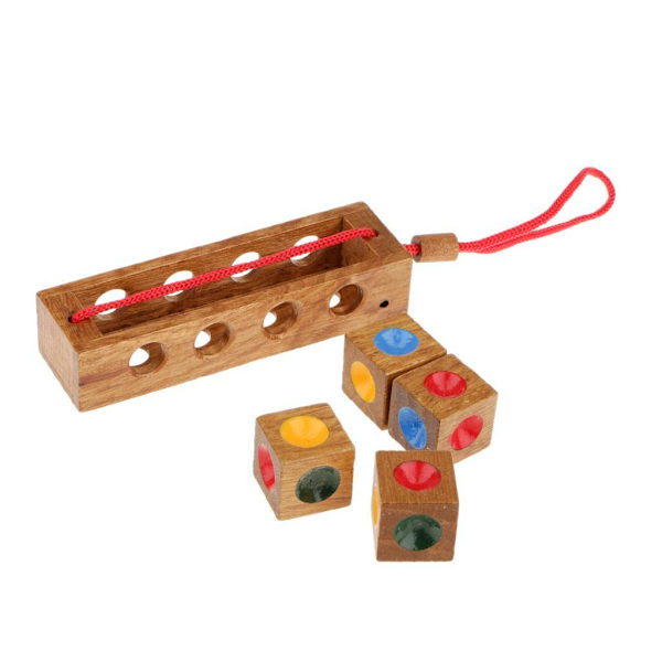 Trä Crazy Four För Pusselleksak Traditionellt Game Family Home