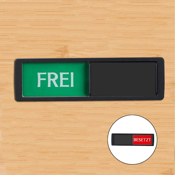 1/3/5 självhäftande skyltindikator för kontorsdörr Frei besetzt Black 5x18cm 1Set