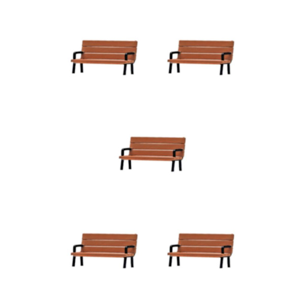 1/2/3/5 Handmålad 1/64 bänk Människor Modell Filmrekvisita Only Bench 5Set