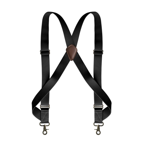 1/3/5 Mens Suspender Swivel Hook X Formad Elastisk 1,4 Bred Black 1 Pc