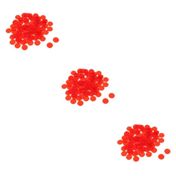 1/2/3/5 500 bitar genomskinlig bingochip 3/4 tum för bingo Red 300 Pcs 3Set
