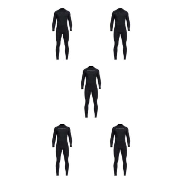 1/2/3/5 Snygga badkläder Surfing Anti-Back Zip Kajakpaddling för Black XXL 5PCS