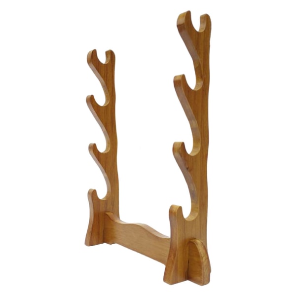 1/3 Samurai Display Stand Holder Rack för Wakizashi Tanto Wood 4 Layers 1 Pc