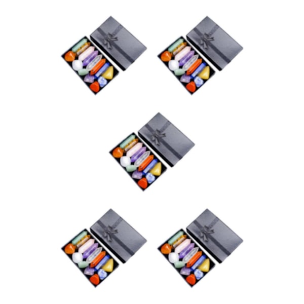 1/5 14x tumlad Kristallsten med presentförpackning Kvarts Energi Bra 5PCS