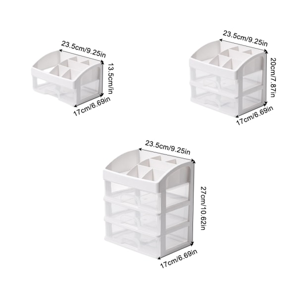 Vit Utsökt Hantverksförvaringslåda - Utrymmesbesparande lösning för White Four Layers