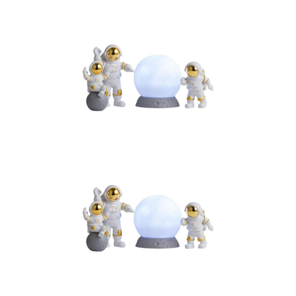 1/2/3/5 4st Astronautfigurer Set Heminredning Söt Sstronaut Gold White 2Set