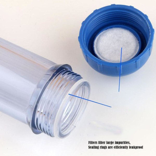 1/2/3/5 Transparent vattenfilterhus Refill Filter Shell