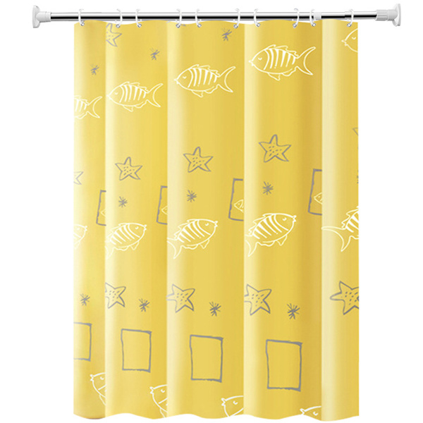 1/2/3 Gula polyestertyggardiner Vattentäta och varma mjuka 260W-200H 2PCS