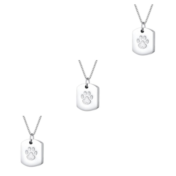 1/3/5 Urn Halsband Medaljon Dekorativ dödsfallspresent för människa silver 0.96x0.79 Inch 3Set