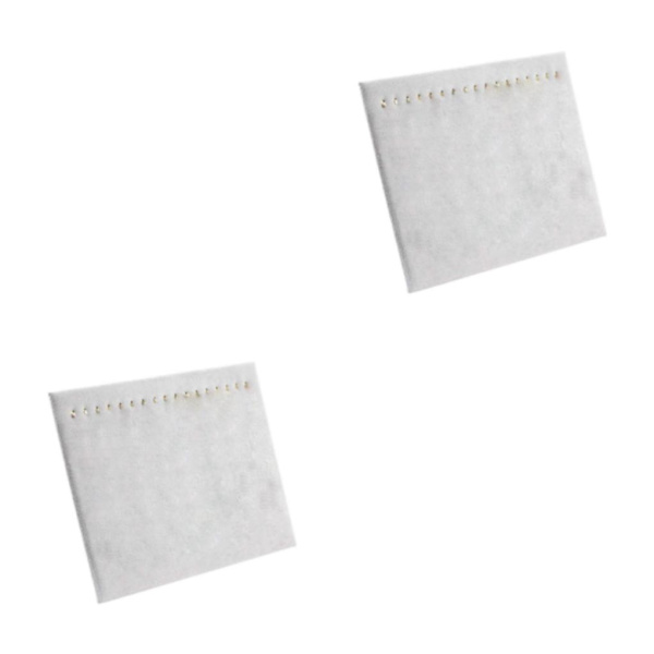 1/2 17 Hook Halsband Smycken Display Stand Pad Fack för Shower Grey 30x37cm 2Set