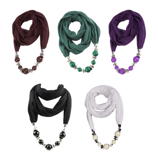 1/2/3 Elegant och fashionabel halsduk halsband för alla tillfällen black 1Set