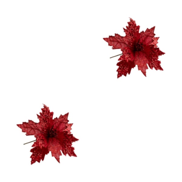 1/2/3 tyg vida tillämpningar av blommor jul för att ljusna Red 2Set